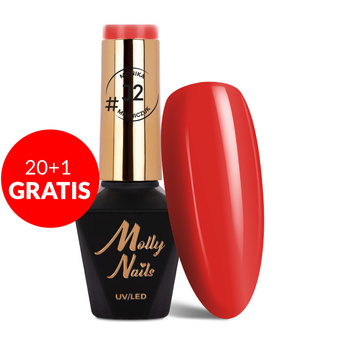 20 + 1 gratis: Molly Nails Juicy Hybridlack von Monika Mielniczuk, HEMA/Di-HEMA-frei, 8 g, Nr. J2