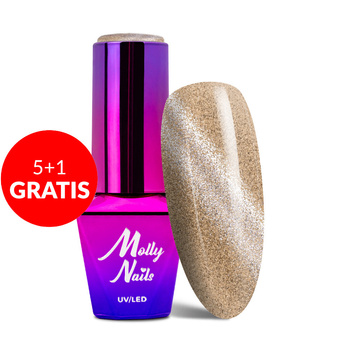 5+1 gratis Molly Nails Cat Eye Womanity Ginger Hybridlack 8 g Nr. 444