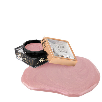 HEMA/Di-HEMA-freies Nagelaufbaugel mit Teebaumöl von Molly Nails HerbaLine Shiny Flakes by Gosia Kruś, 15 g