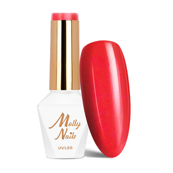 Molly Nails Hearts &amp; Kisses Dazzling Heart HEMA/Di-HEMA-freier Hybridlack 8 g Nr. 195