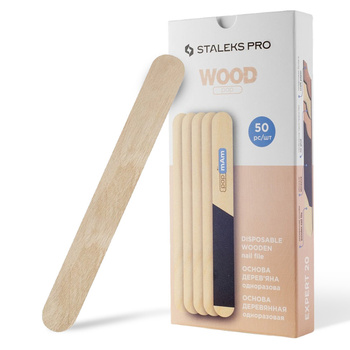 Holz-Nagelfeile, gerade, Trägerbasis für Schleifaufsätze, Staleks Expert 20, 50 Stück