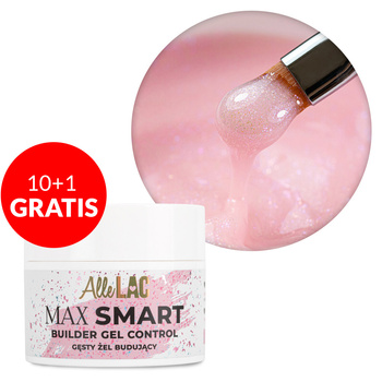 10 + 1 gratis: AlleLac Max Smart Builder Gel Control Glitter Ice Pink, 45 g