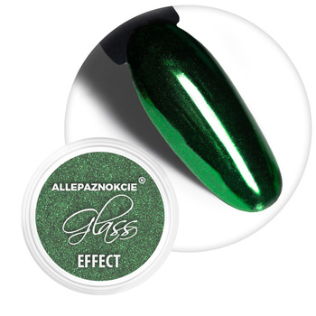 Poudre miroir effet miroir pour la décoration des ongles Glass Effect Allepaznokcie Green n° 9