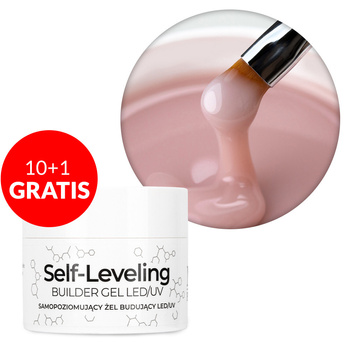 Gel builder autolivellante, duro, di media densità, Molly Nails Coffee Blush, senza HEMA/Di-HEMA, 50 g