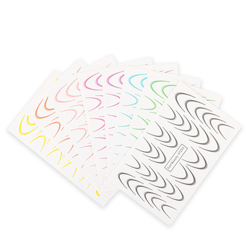 Wassertransfer-Aufkleber für die Nägel mit Farbverlauf / French / Ombre / Französische Smile-Linie – 8er-Set STZ48-STZ55