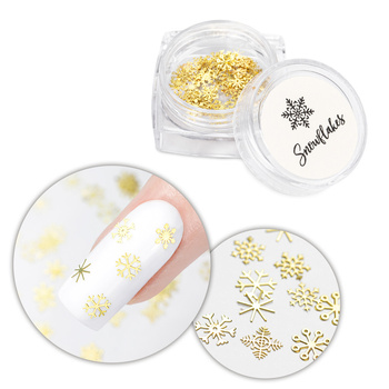 Nageldekoration „Snowflakes“ – weihnachtliche Schneeflocken im Gläschen