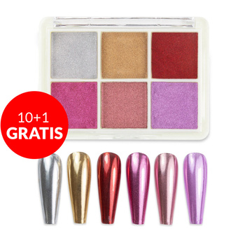 10 + 1 gratis: Nagellack mit Spiegeleffekt, Set mit 6 Farben von Molly Nails Nr. 4