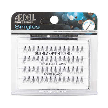 Ardell Singles Duralash Naturals Knot-Free Flares Long Black Wimpernbüschel, 56 Stück
