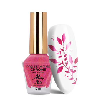 Molly Nails PRO Stamping Chrome Nagellack für Stempel und Stamping, rosa (Rose Pink), 10 ml