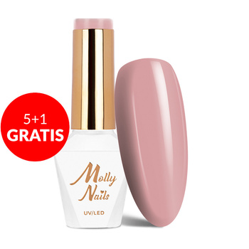 5+1 gratis Molly Nails Sensual Naomi HEMA/Di-HEMA-freier Hybridlack 8 g Nr. 203