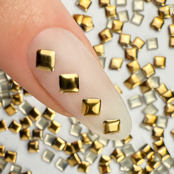 ShinePins : clous lisses, strass, décorations pour ongles, carrés, grands, NTN Premium n° 3, 5 g