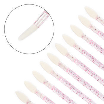 Silikonapplikatoren für Augen, Lippen, Augenbrauen und Wimpern, rosa, 48 Stück