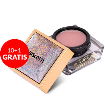 10+1 gratis Selbstnivellierendes Builder-Gel, hart, mitteldick, Molly Nails Biscotti, HEMA/Di-HEMA-frei, 50 g