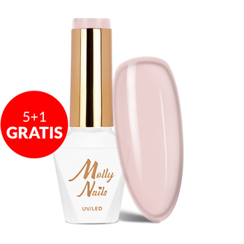 5+1 gratis Molly Nails Hybridlack French Manicure Pink Nude HEMA/Di-HEMA-frei 8 g Nr. 135