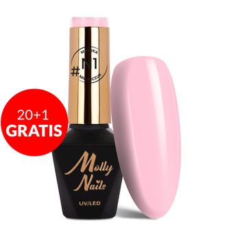 20 + 1 gratis: Molly Nails Natural Hybridlack von Monika Mielniczuk, HEMA/Di-HEMA-frei, 8 g, Nr. N1
