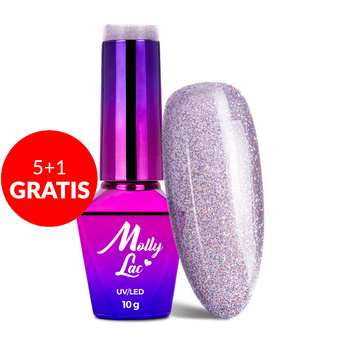 5 + 1 gratuit Vernis hybride MollyLac Wedding Dream &amp; Champagne Party Fusion 10 g n° 386