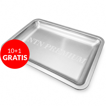 10+1 free NTN Premium Rectangular Silver Metal Tool Tray
