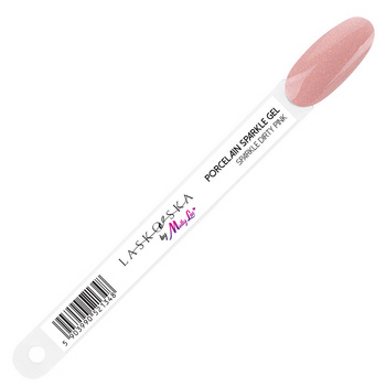 Musterkatalog: Stäbchen „Porcelain Sparkle“, „Gel Sparkle“, „Dirty Pink“
