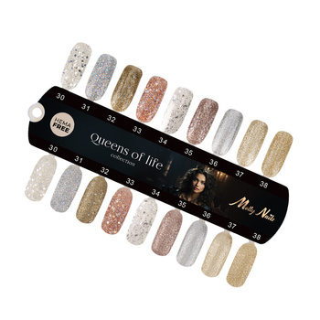 Molly Nails Queens Of Life gloss and matte template, 9 colors
