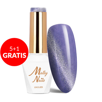 5+1 gratis: Molly Nails Neon Flashy Cat Eye HEMA Free Hybridlack 8 g Nr. 175