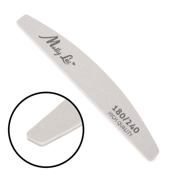 Nagelfeile Safe Boat Half Moon MollyLac Zebra 180/240 High Quality 1 Stück
