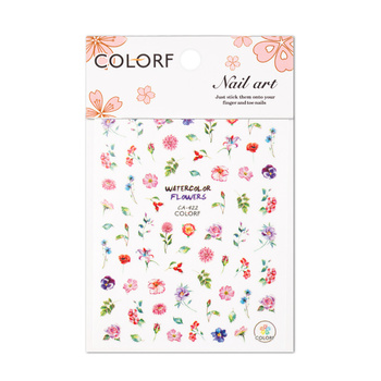 Selbstklebende Nagelsticker mit Blumenmotiv CA-422