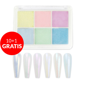 10 + 1 gratis: Nagellack mit Spiegeleffekt, Set mit 6 Farben von Molly Nails, Nr. 8