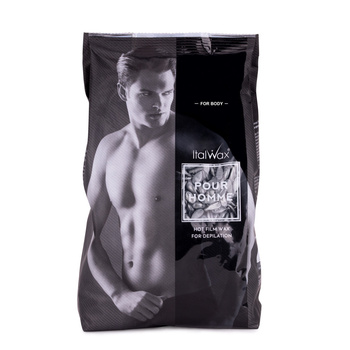 Italwax Pour Homme Black Haarentfernungswachs in Tropfenform für Männer, 1 kg