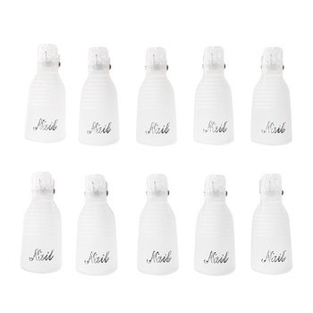Transparente Clips zum Entfernen von Glitzer aus Hybrid-Gel, 10 Stück