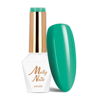 Smalto ibrido Molly Nails Green Party Green Ocean senza HEMA/Di-HEMA 8 g n. 86