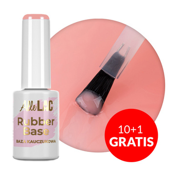 10 + 1 gratis: Rubber Base AlleLac Juicy Peach (HEMA/Di-HEMA-frei) 7 g Nr. 6