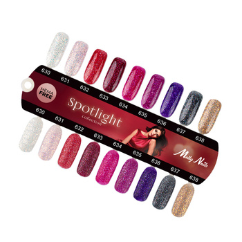 Molly Nails Spotlight-Farbpalette: Glanz und Matt, 9 Farben