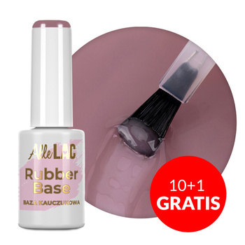 10 + 1 gratis: Rubber Base von AlleLac Cozy Blush, HEMA/Di-HEMA-frei, 7 g, Nr. 13