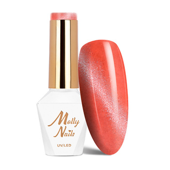 Molly Nails Hybrid-Nagellack Neon Flashy Cat Eye, HEMA-frei, 8 g, Nr. 170