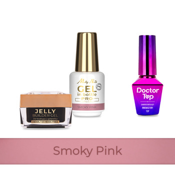Molly Nails PRO MATCH SYSTEM 2+1 Smoky Pink 2 Aufbau-Gele + Doctor Top 10 g