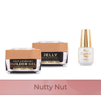 Molly Nails PRO MATCH SYSTEM 2+1 Nutty Nut 2 Aufbau-Gele + Doctor Top 15 g