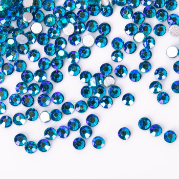 Glas-Strasssteine für Nägel SS3 Blue Zircon AB ca. 1440 Stück pro Packung