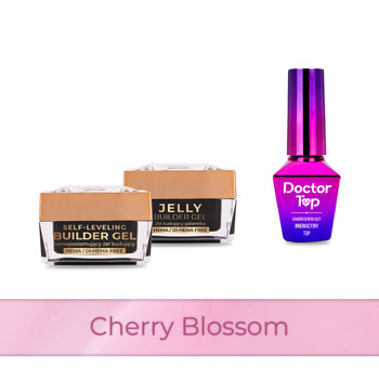 Molly Nails PRO MATCH SYSTEM 2+1 Cherry Blossom 2 Aufbau-Gele + Doctor Top 10 g