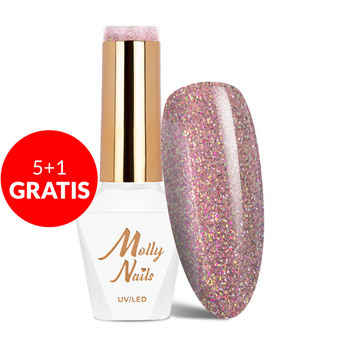 5+1 gratis Molly Nails Shocking Shine Sinner HEMA/Di-HEMA-freier Hybridlack 8 g Nr. 687