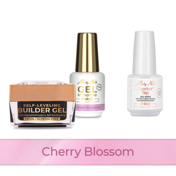 Molly Nails PRO MATCH SYSTEM 2+1 Cherry Blossom 2 Aufbau-Gele + Doctor Top 15 g