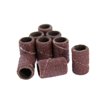 Maniküre- und Pediküre-Kappen, Schleifhülsen, Zylinder 6 mm, Körnung 80, braun, 1000 Stück