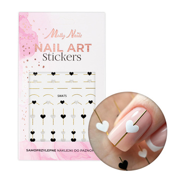 Selbstklebende Nagelsticker mit Herzchen SWA75 von Molly Nails