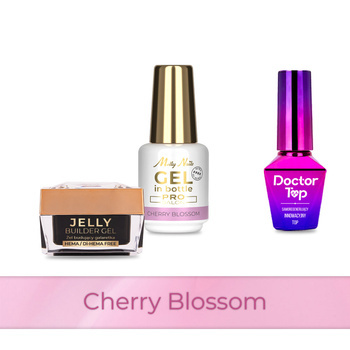 Molly Nails PRO MATCH SYSTEM 2+1 Cherry Blossom 2 Aufbau-Gele + Doctor Top 10 g