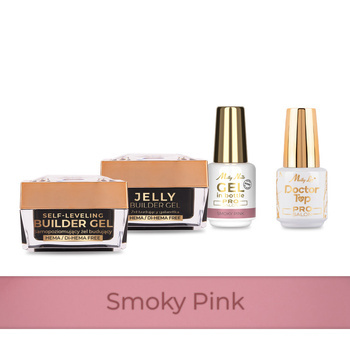 Molly Nails PRO MATCH SYSTEM 3+1 Smoky Pink: 3 Aufbau-Gele + Doctor Top 15 g