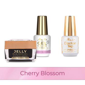 Molly Nails PRO MATCH SYSTEM 2+1 Cherry Blossom 2 Aufbau-Gele + Doctor Top 15 g