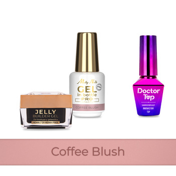 Molly Nails PRO MATCH SYSTEM 2+1 Coffee Blush 2 Aufbau-Gele + Doctor Top 10 g