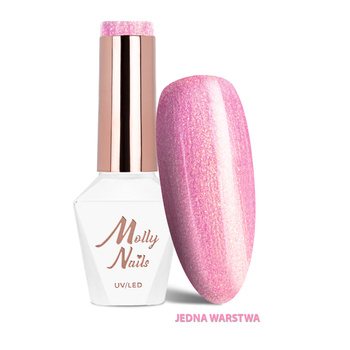 LED/UV-Hybridlack „Gel Polish La Vie en Rouge Nr. 328 Angel's Sparkle“ von MollyNails, HEMA/Di-HEMA-frei, 8 g