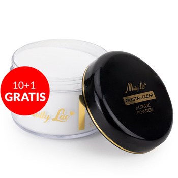 MollyLac Acrylpulver für Nägel Crystal Clear 120 g