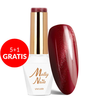 5+1 gratis LED/UV-Gel-Nagellack Reds Cat Eye Red Nr. 231 Molly Nails HEMA/Di-HEMA-frei 8 g