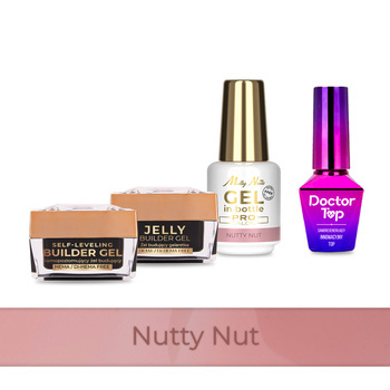 Molly Nails PRO MATCH SYSTEM 3+1 Nutty Nut: 3 Aufbau-Gele + Doctor Top 10 g